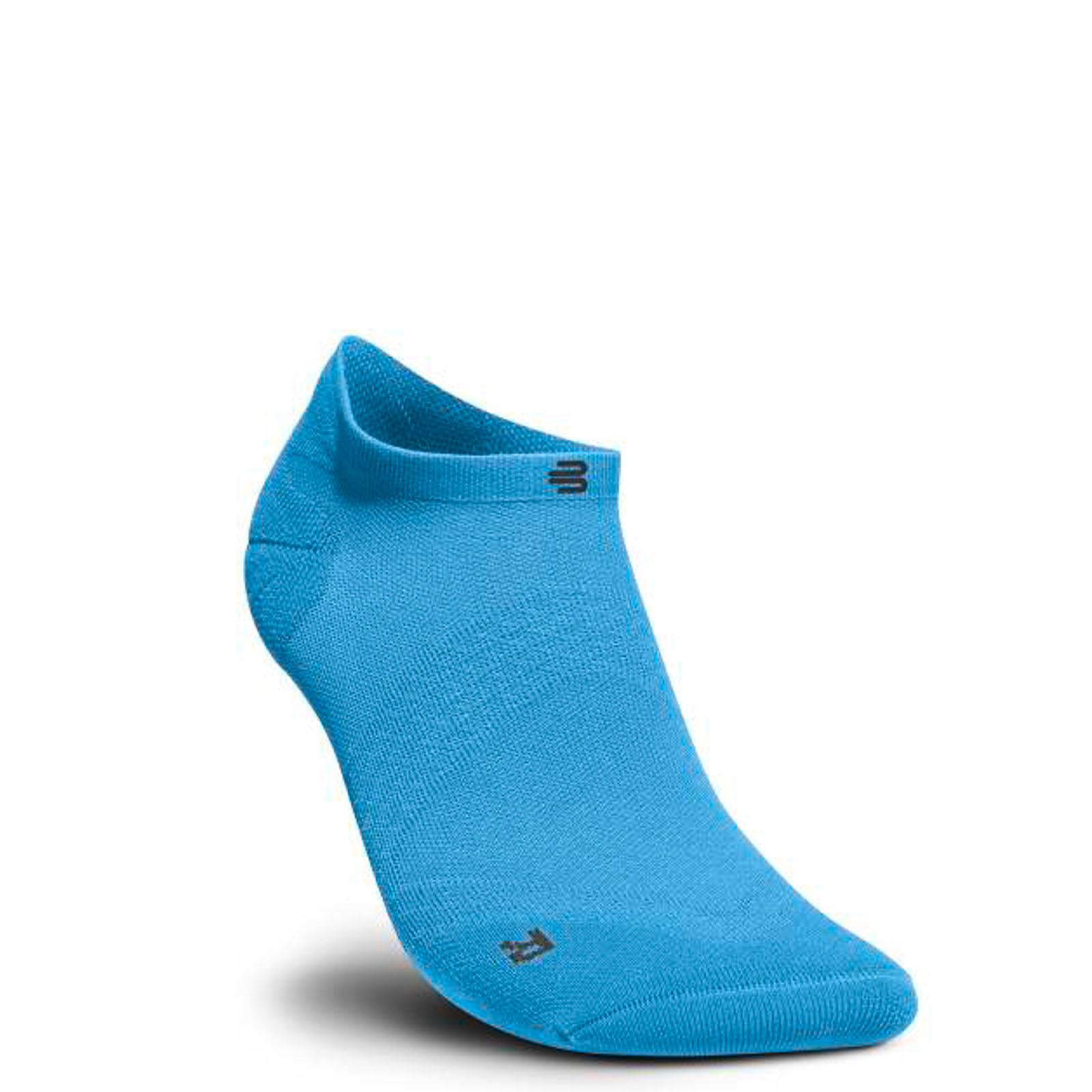 Bauerfeind Sports Run-Ultralight-Low-Cut Socke in Blau. Die leichte, knöchelhohe Sportsocke ist für Läufer entwickelt und bietet hohen Tragekomfort.